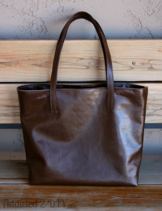 Make Your Own Leather Tote Tutorial - Addicted 2 DIY