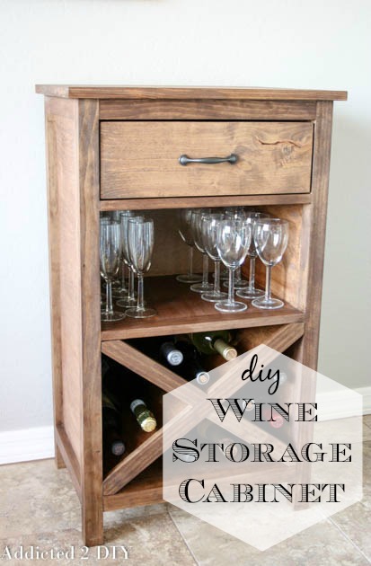 DIY Wine Storage Cabinet - Addicted 2 DIY