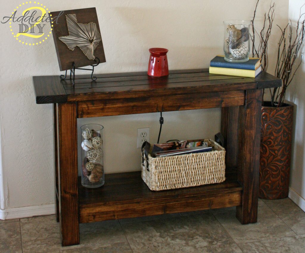 Pottery Barn Inspired Console Table - Addicted 2 DIY