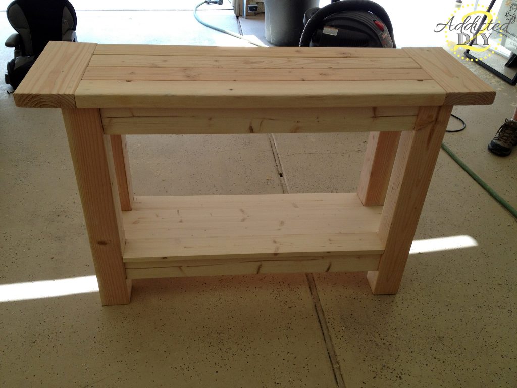 benchwright console table diy furniture plans, diy