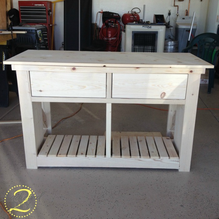 Double Rustic X Kitchen Island Turned Craft Table