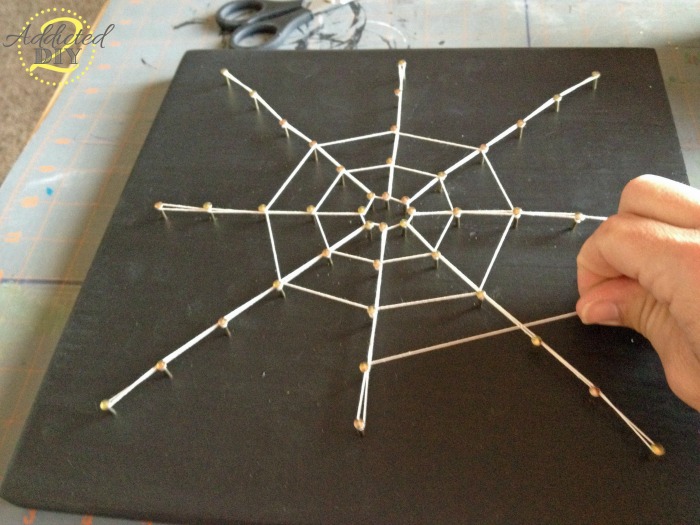 DIY Spider Web String Art - Addicted 2 DIY