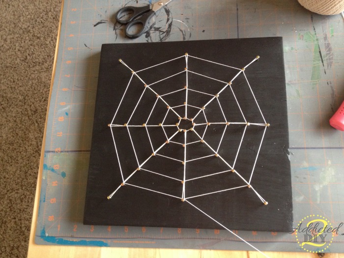 DIY Spider Web String Art - Addicted 2 DIY