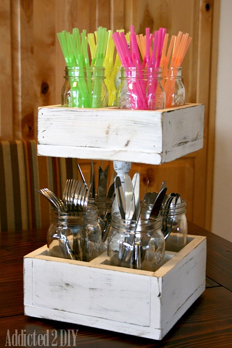 Double Decker Mason Jar Craft Caddy - Addicted 2 DIY