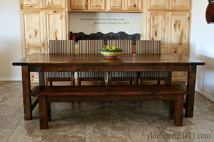 Diy Farmhouse Table With Extensions, Building A Farmhouse Dining Room Table