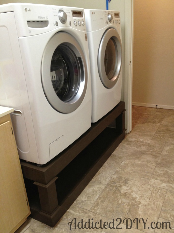 DIY Washer and Dryer Platform with Drawer - Houseful of Handmade