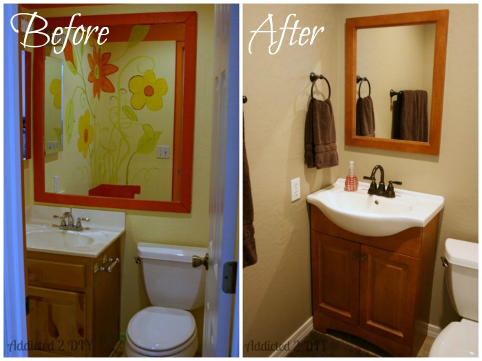 Tiny Guest Bathroom Redo Part 1 Addicted 2 Diy