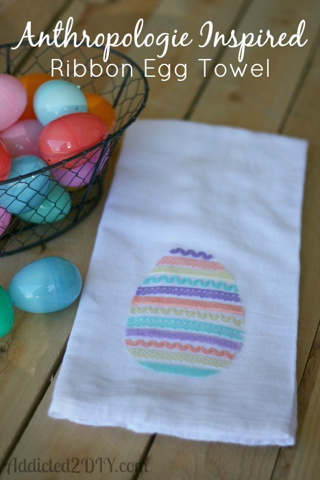 Anthropologie Inspired Ribbon Egg Towel