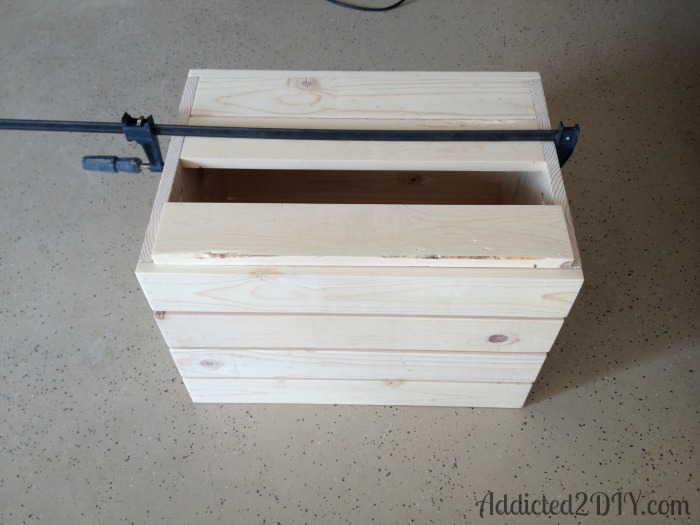 DIY Industrial Wood Crate Toy Box