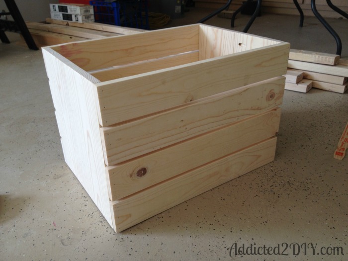 DIY Industrial Wood Crate Toy Box - Addicted 2 DIY