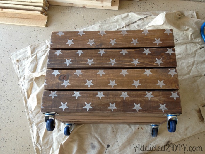 DIY Industrial Wood Crate Toy Box
