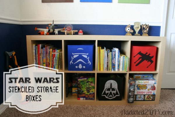 Star Wars Stenciled Storage Boxes - Addicted 2 DIY