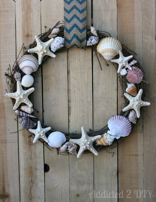 DIY Seashell Wreath {Pottery Barn Knockoff} - Addicted 2 DIY