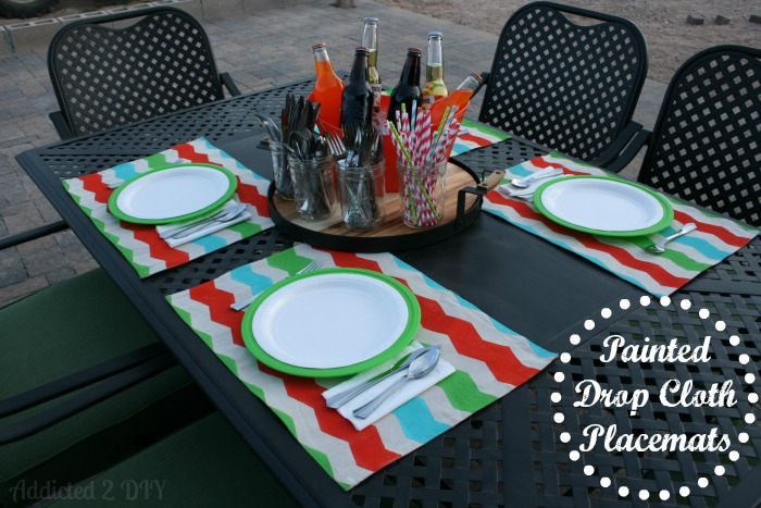 Painted Drop Cloth Placemats