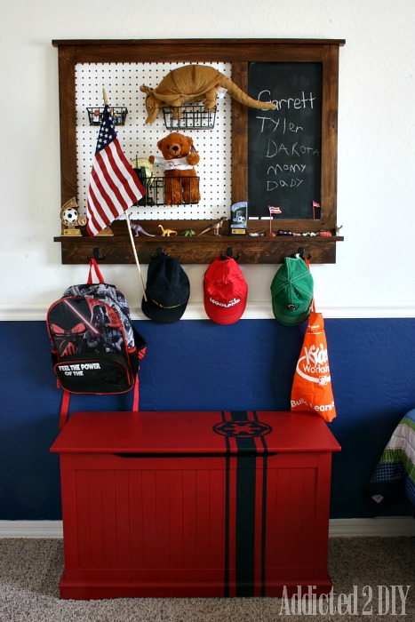 Build Your Own Pegboard Organizer with Magnetic Chalkboard