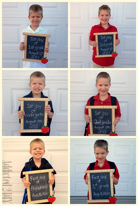 First Day of School: How to Make a Chalkboard for Photos