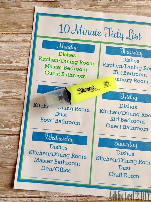 10 Minute Tidy {Taking Control of Housework}