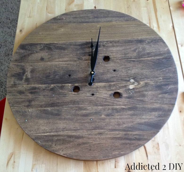Fall Back with a DIY Rustic Clock made from a Wooden Spool