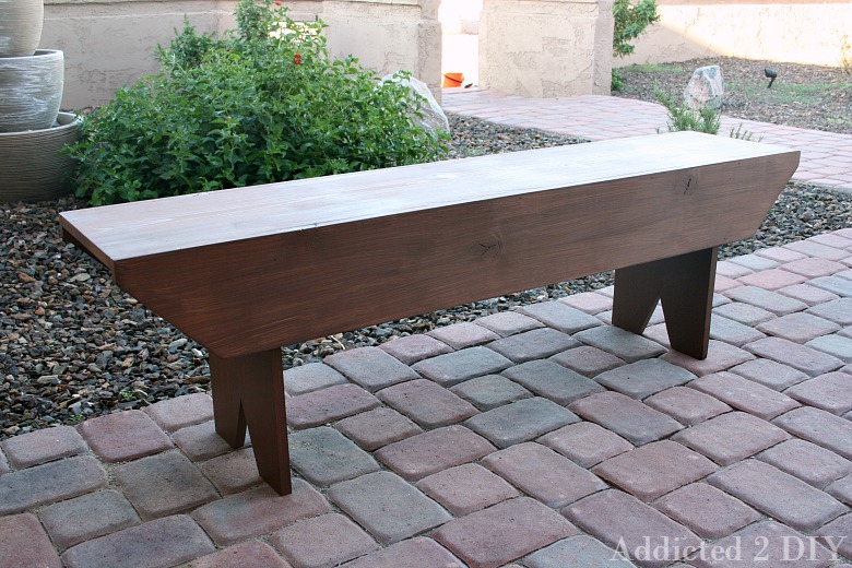 Simple DIY Rustic Bench - Addicted 2 DIY