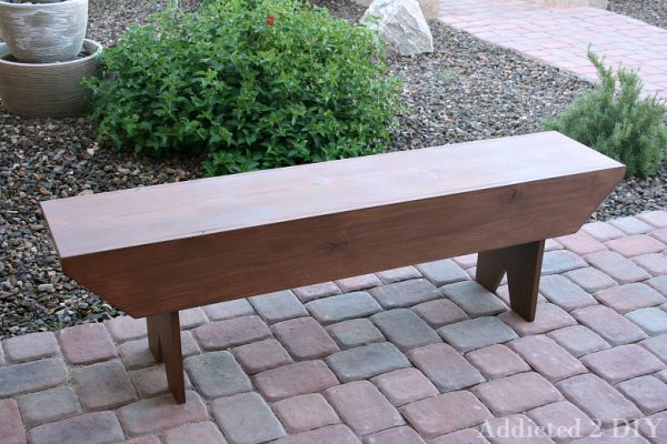 Simple DIY Rustic Bench - Addicted 2 DIY