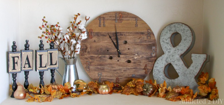 Fall Back with a DIY Rustic Clock Made from a Wooden Spool