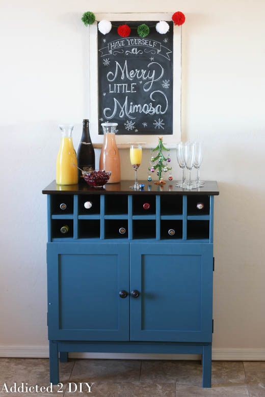 DIY MIMOSA BAR SETUP FOR HOLIDAYS, MERRY MIMOSA STATION, Christmas