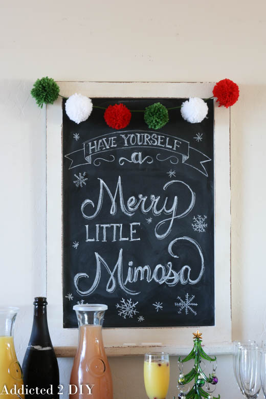 DIY MIMOSA BAR Setup for Holidays Merry Mimosa Station Christmas