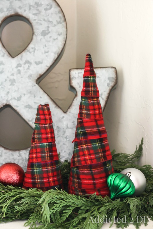 Simple and Cozy Flannel Christmas Trees