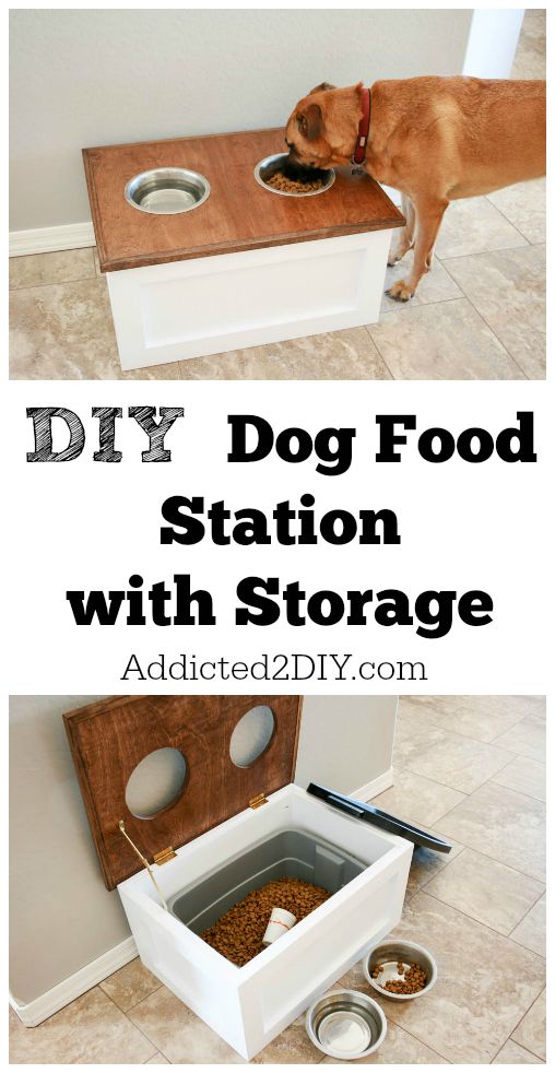 DIY Pet Food Station - Yellow Brick Home