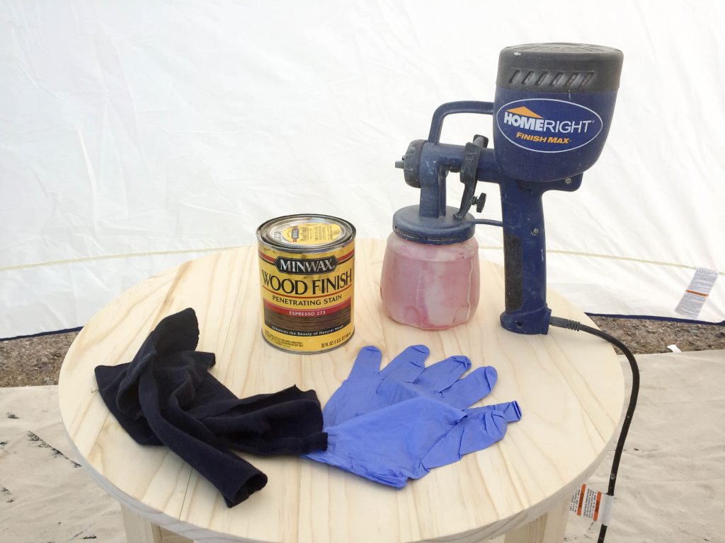 how-to-stain-a-table-with-a-paint-sprayer