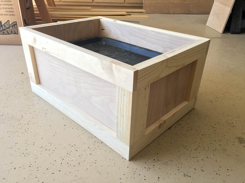 Elevated DIY Pet Feeding Station with Food Storage