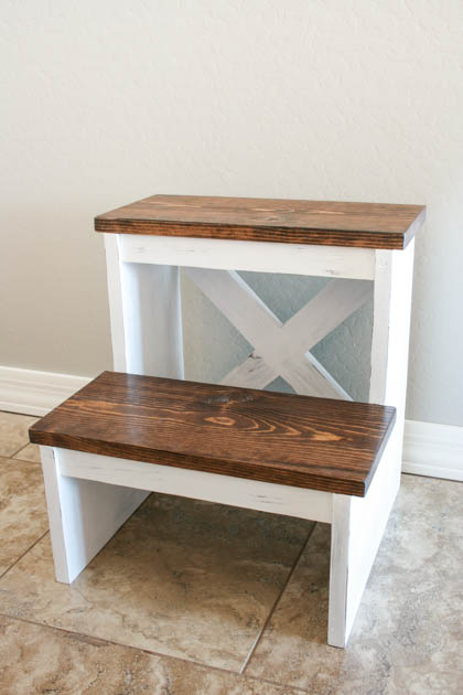 rustic step stool