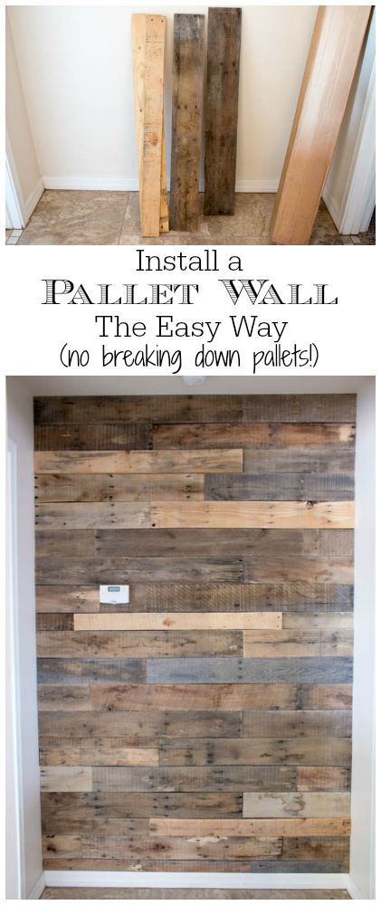 How To Install A Pallet Wall The Easy Way Addicted 2 Diy - How To Make Stained Wood Pallet Wall Art