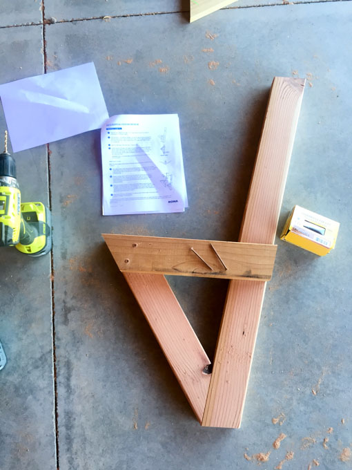 assemble cedar bench base