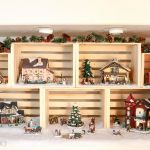 Give your traditional Christmas village a new look and utilize vertical space with crates! They are also a great way to decorate year round!