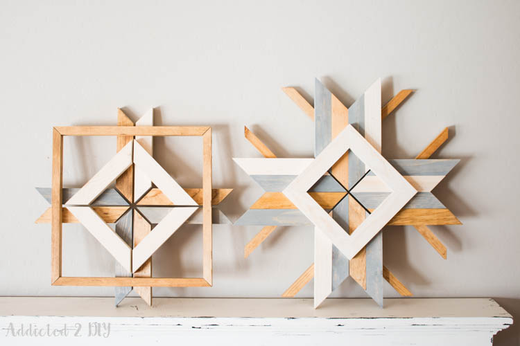 West Elm-Inspired Abstract Snowflakes - sCrap Wood Challenge - Addicted 2  DIY