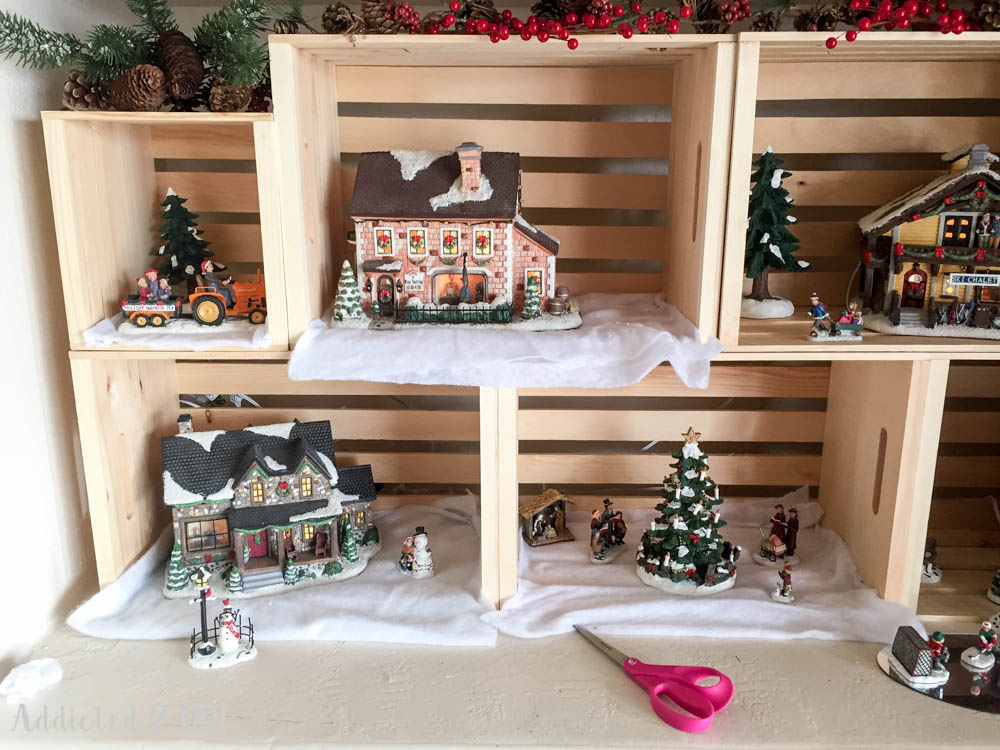 Christmas Village Display by Addicted 2 DIY — Crates and Pallet