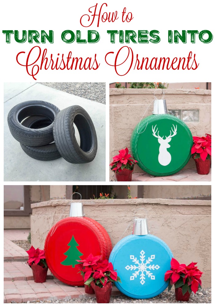 How To Make Giant Christmas Ornaments From Old Tires - Addicted 2 DIY