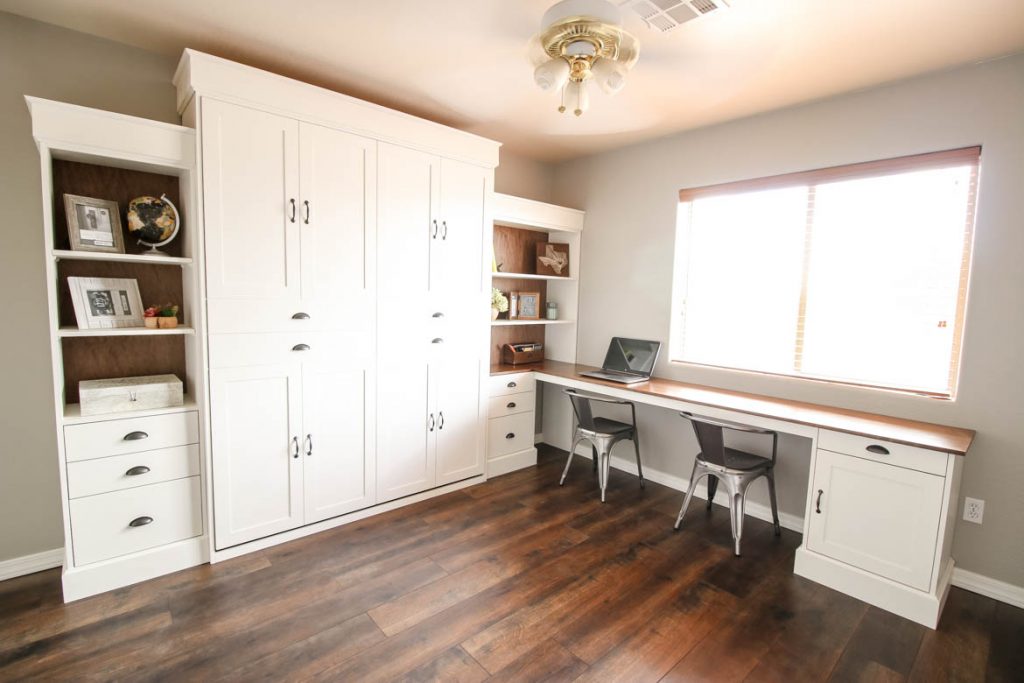 Built in murphy bed with deals desk