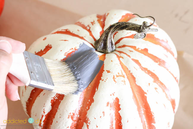 Painting Faux Galvanized Pumpkins