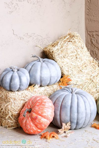 DIY Fall Decor: Faux Galvanized Pumpkins - Addicted 2 DIY