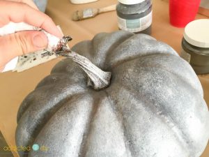 making faux galvanized pumpkins