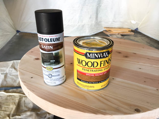 painting and staining a side table