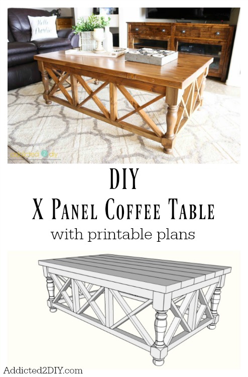 DIY X Panel Coffee Table