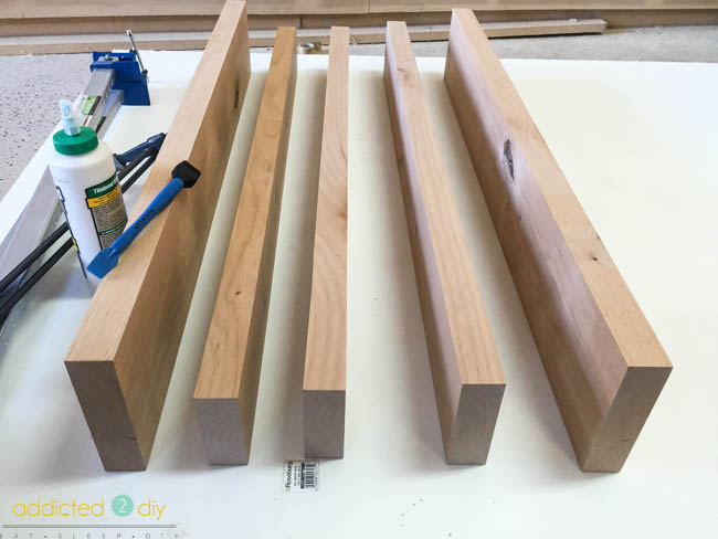 how to build a wood countertop - step 2