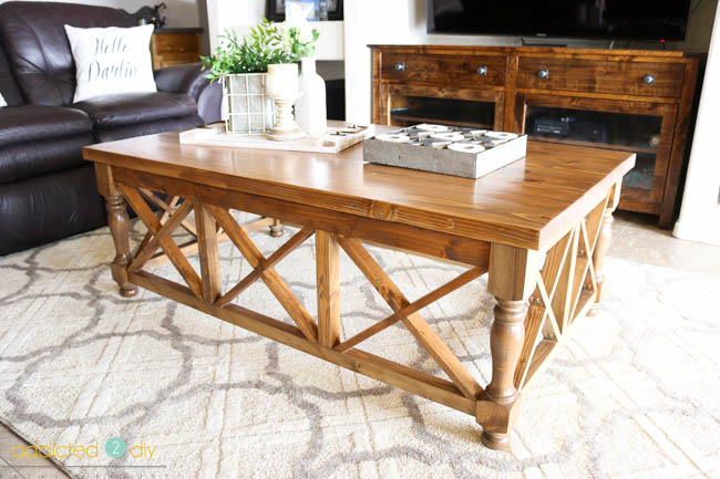 DIY X Panel Coffee Table Tutorial