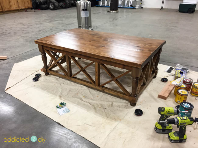 attaching top to coffee table base