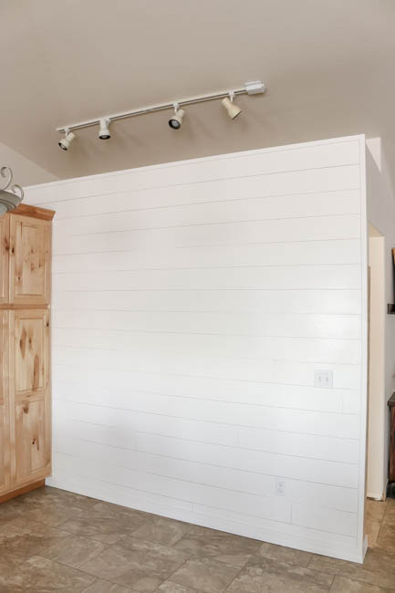 Faux Shiplap Wall - After