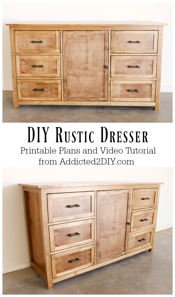 DIY Rustic Dresser w/ Free Building Plans - Addicted 2 DIY