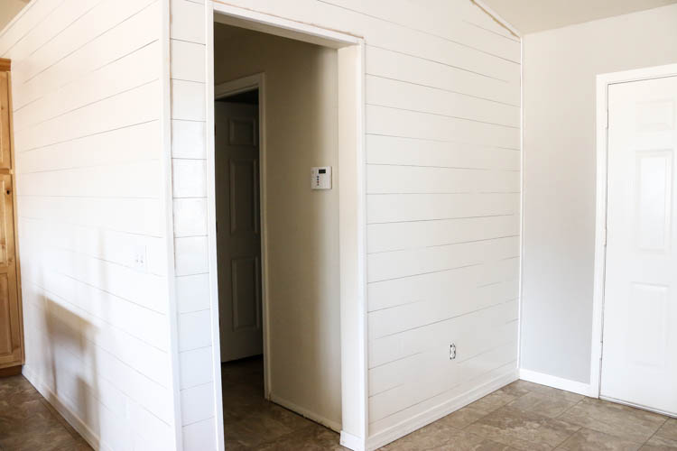 How To Easily Install Faux Shiplap Addicted 2 Diy - Corner Trim For Shiplap Walls
